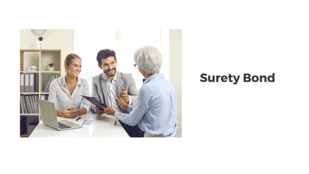 Surety Bonds - An surety agent talking to a couple about their bonds need for their business.